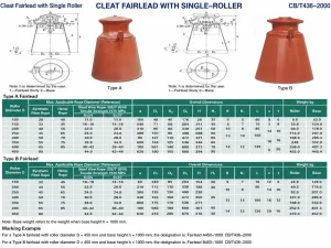 Marine Single Roller Fairlead Drawing-1