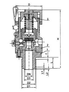 CB3022 Marine Threaded Safety Valve drawing-1