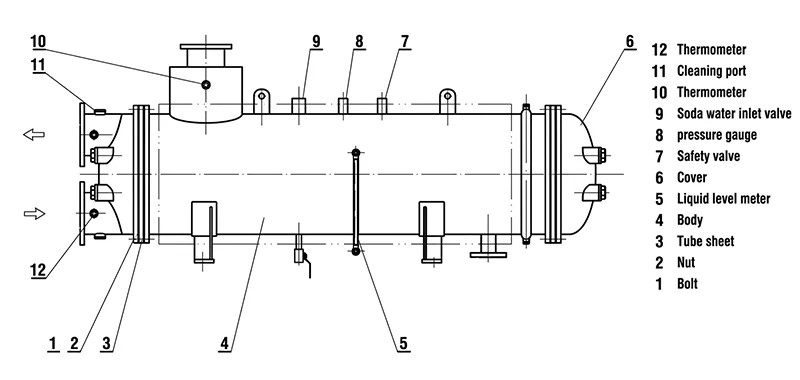 Marine Shell and Tube Heat Exchanger Drawing-1