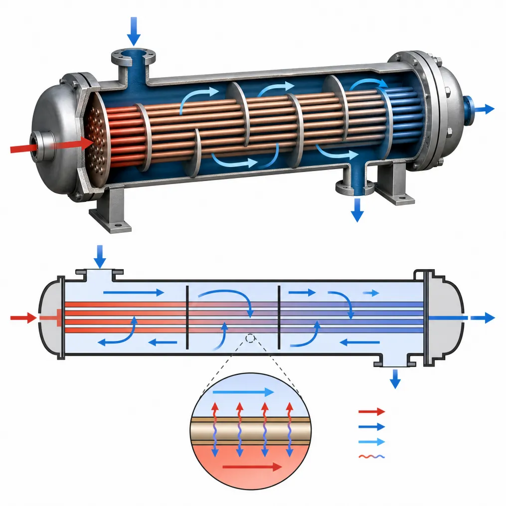 Basic shell-and-tube arrangement