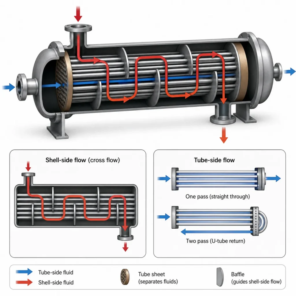 Shell-and-Tube Heat Exchanger Work Principle